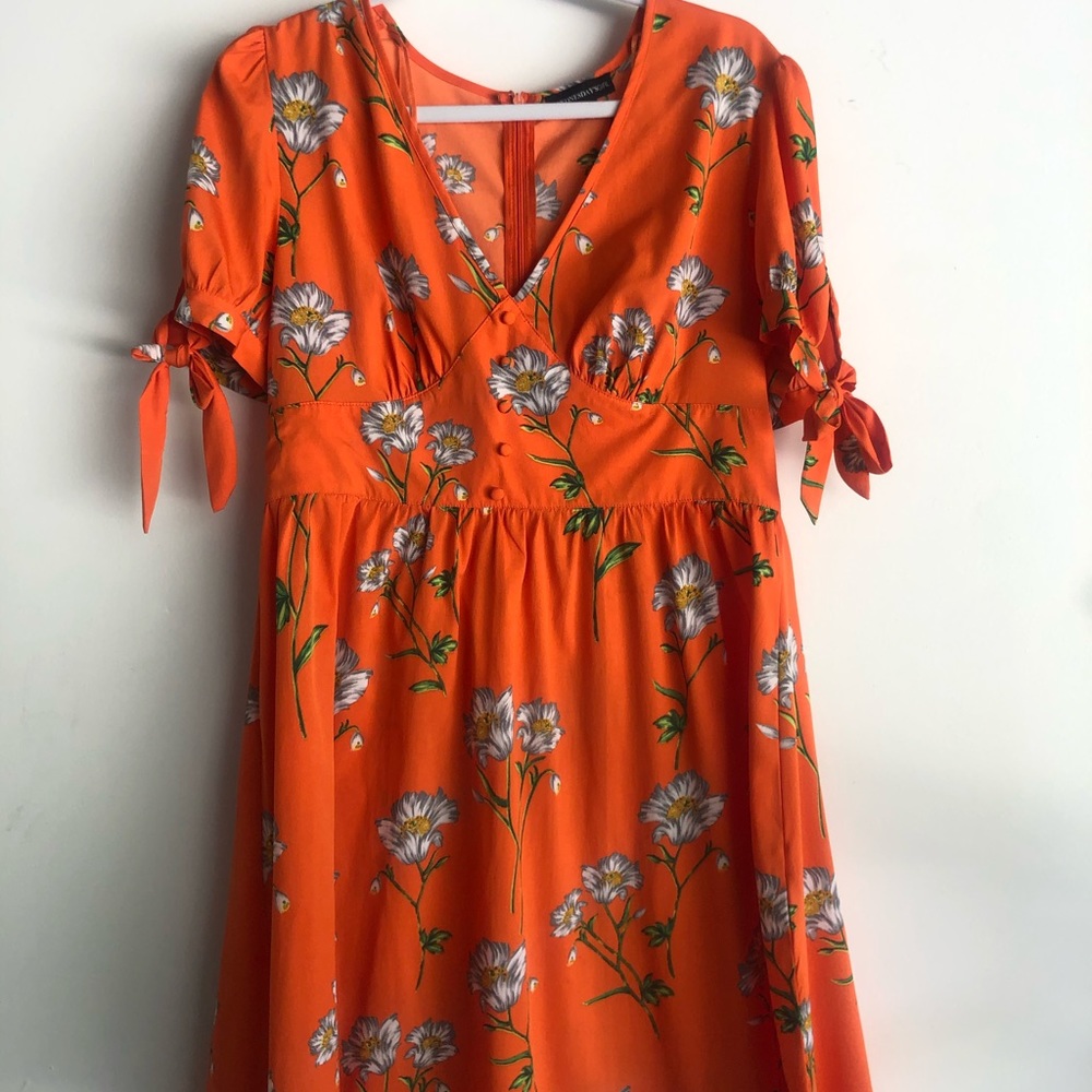 Orange floral sundress